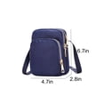 thumbnail image 3 of Mejor bandolera de nylon para mujer con 3 capas de cremallera - Mini bolso para móvil, tarjetas y esenciales, 3 of 6