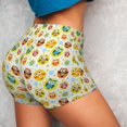 thumbnail image 4 of Fotbe Colorful Owls 1 Seamless Shorts, Womens Workout Shorts High Waist Stretch Booty Short for Gym/Yoga/Running/Biking-Small, 4 of 9