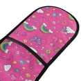 thumbnail image 2 of Dailycode Double Sided Oven Mitt with Loop Heat Resistant Kitchen Long Potholders 7" x 35" Rainbow Cloud Heard Flower Star, 2 of 6