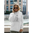 thumbnail image 2 of Grey Portrait Of A Woman Hoodie Women -SPIdeals Designs, Female XX-Large, 2 of 4