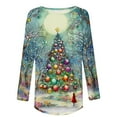 thumbnail image 4 of Winter Saving Talove Long Sleeve Shirts for Women Graphic Printed Sweatshirt Fall Fashion Must Haves Tunic Winter Clothes Casual Outfits Womens Tops For Workout Christmas Shirts, 4 of 5