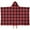 Red And Black, variant on Brown and White Checkerboard Checkered Pattern Hooded Bath Towel,50"x30" for Ages 3 To 12 Kids, Quick Dry Lightweight Soft Microfiber Hood Beach Towel Cover Up for Kids
