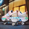 thumbnail image 4 of Kids Teen Wheels Shoes with Lights Women Men Rechargeable Roller Skates Shoes Retractable Wheels Shoe LED Flashing Sneakers for Girls Boys Gift, 4 of 12