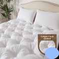 thumbnail image 3 of 5 Inch Memory Foam Mattress Topper , Supportive Fluffy Shredded Memory Foam Filled Pillow Top, Extra Soft Bed Topper with Deep Pocket, 3 of 8