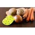 thumbnail image 2 of Vegetable Scrubber Brush : Double Sided Fruit and Vegetable Scrubber - Multi Use: Potato Scrubber - Carrot Brush - Trivet - Jar Opener - Coaster BPA Free - by Cestari Kitchen, 2 of 3