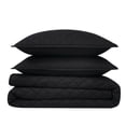 thumbnail image 5 of Cannon Percale 200 Thread Count Solid 100% Cotton Quilt Set Black Cotton 3-Piece King Quilt Set, solid color themed, for Men and Women, OEKO-TEX Certified Confidence, 5 of 6