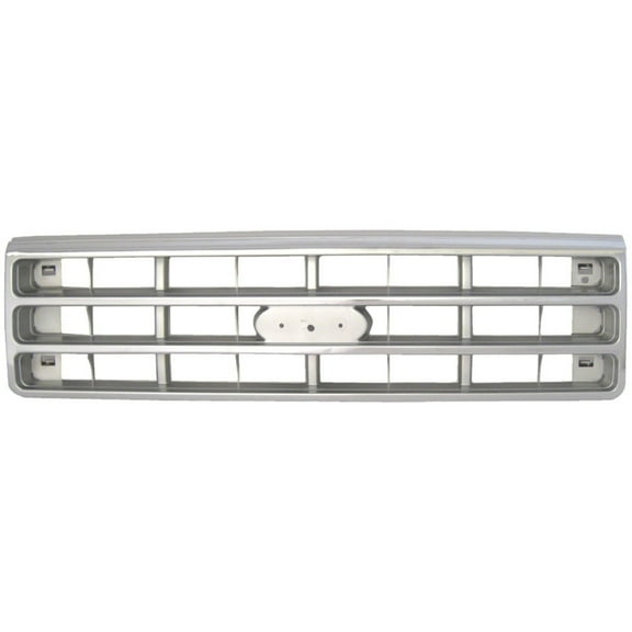 New Aftermarket  Chrome/Silver Front Grille E7TZ8200B One Piece fits 1987-1988 Ford Bronco