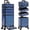 Blue, variant on Rolling Makeup Case 5 in 1 Case Wheels Large Organizer Travel Cart for Hairstylist Artist Beauty Salon Barber,Blue