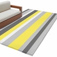 thumbnail image 2 of 4x6 Washable Area Rug, Geometric Stripes Non-Slip Rectangle Rug for Living Room Office, Yellow Grey Indoor Accent Floor Mat for Home Decor, 2 of 9