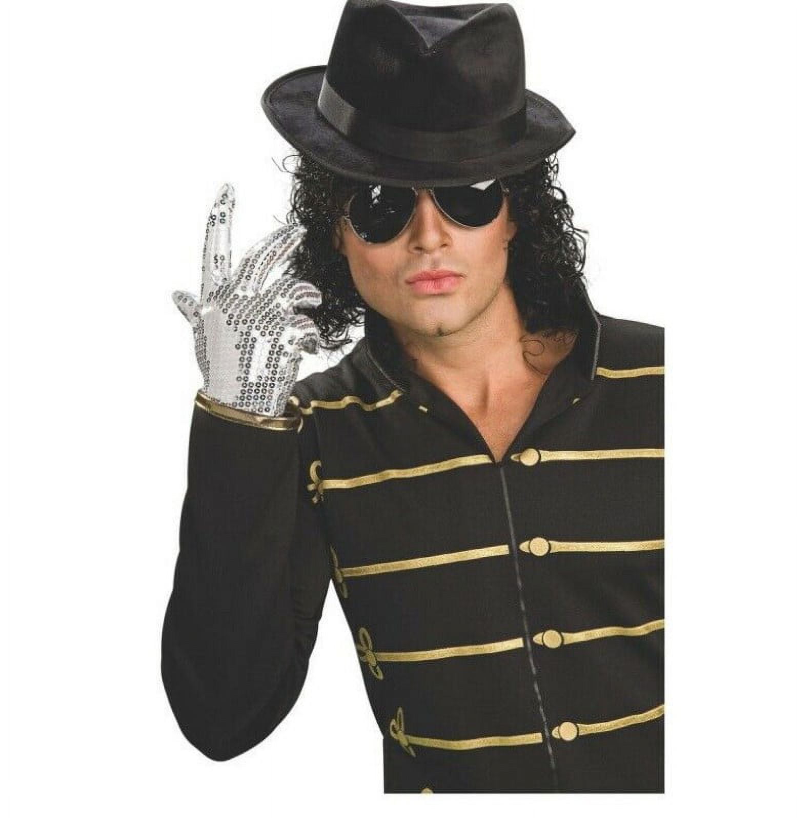 White Silver Sparkly Sequinned Fancy Dress Party Michael Jackson Glove :  : Toys & Games