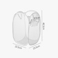 thumbnail image 2 of Cesto de ropa colgante, Bolsa de ropa sucia plegable, Cesto de ropa de malla plegable, Cesto de ropa, Cesto de ropa plegable para armario, dormitorio, baño (blanco), 2 of 5