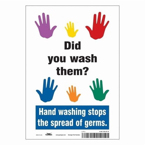 Condor Safety Sign,10 in x 7 in,Vinyl 485N54