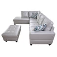 thumbnail image 4 of Star Home Living Corp Ben Faux Leather Left Sectional Sofa in Silver Powder, 4 of 4