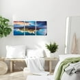 thumbnail image 5 of 3 Piece Napali Coast Canvas Wall Art Kauai Ocean Painting Pictures Island Hawaii Nature Landscape Artwork for Living Room Bedroom Office Decor Ready to Hang, 5 of 6