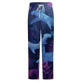 thumbnail image 5 of Pink Leaves With Hammerhead Shark Winter Female Pants Flannel High Waist Women Pants Lady Warm Straight Leg Plush Trousers, 5 of 7
