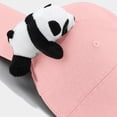 thumbnail image 7 of Womens Sun Hat Unisex Cute Panda Embroidered Baseball Cap Spring Summer Sun Pink One Size, 7 of 7