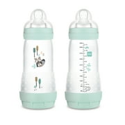 MAM Easy Start Anti-Colic Matte Bottle 11 oz, 2 pack Sage