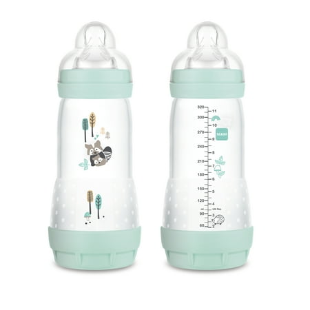 MAM Easy Start Anti-Colic Matte Bottle 11 oz, 2 pack Sage