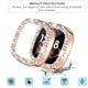 thumbnail image 4 of [2 unidades] compatible con Fitbit Versa 3 Fitbit Sense Bling Protector Case, Versa3 / Sense Accessories Hard PC Diamond Frame Cover Bumper para mujer (negro/oro rosa) Namotu CZDZ-HY198-1, 4 of 7