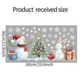 thumbnail image 3 of Santa Snowman Window Electrostatic Sticker Christmas Decorative Glass Sticker Blue Snowflake Christmas Tree Window Sticker(11.8 x 23.6 in), 3 of 7