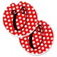 thumbnail image 1 of ""Monograma De Caroline'S Treasures - U Inicial Lunares Rojos Y Negros Juego De 2 Posavasos Para Automóvil Cj1012-Ucarc 2.56 Multicolor"", 1 of 1