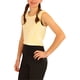 thumbnail image 2 of Camiseta sin mangas recortada acanalada de Elevenparis para mujer amarillo pastel M, 2 of 5