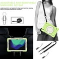 thumbnail image 5 of Samsung Galaxy Tab A8 10.5 Inch Case 2022 SM-X200/X205/X207 Military Grade Silicone w/Pencil Holder - Stand - 360 Degree Swivel Handle - Shoulder Strap Heavy Duty Rugged with Case, Green, 5 of 8