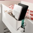 thumbnail image 3 of 2X Étagère de Chevet avec Poches, Support de Rangement pour Télécommandes, Chargeur de Cellulaire, Accessoires de Salle de Bain, 2 x Support de Rangement, Vert et Blanc, 3 of 5