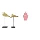 thumbnail image 1 of Figuras modernas de pájaros de madera y jarrón de con tapa para arreglos florales y adornos decorativos en la entrada del dormitorio., 1 of 8