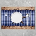 thumbnail image 2 of Rustic Western Table Place Mats, 18"x12", Western Texas Star Placemat for Kitchen Dining Table Decor Indoor Outdoor Rustic Farmhouse Placemats Set of 4 Barn Wooden Board, 2 of 4