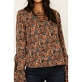 thumbnail image 2 of Idyllwind Women's Rouge Paisley Print Lace-Up Top Dark Blue X-Small  US, 2 of 4