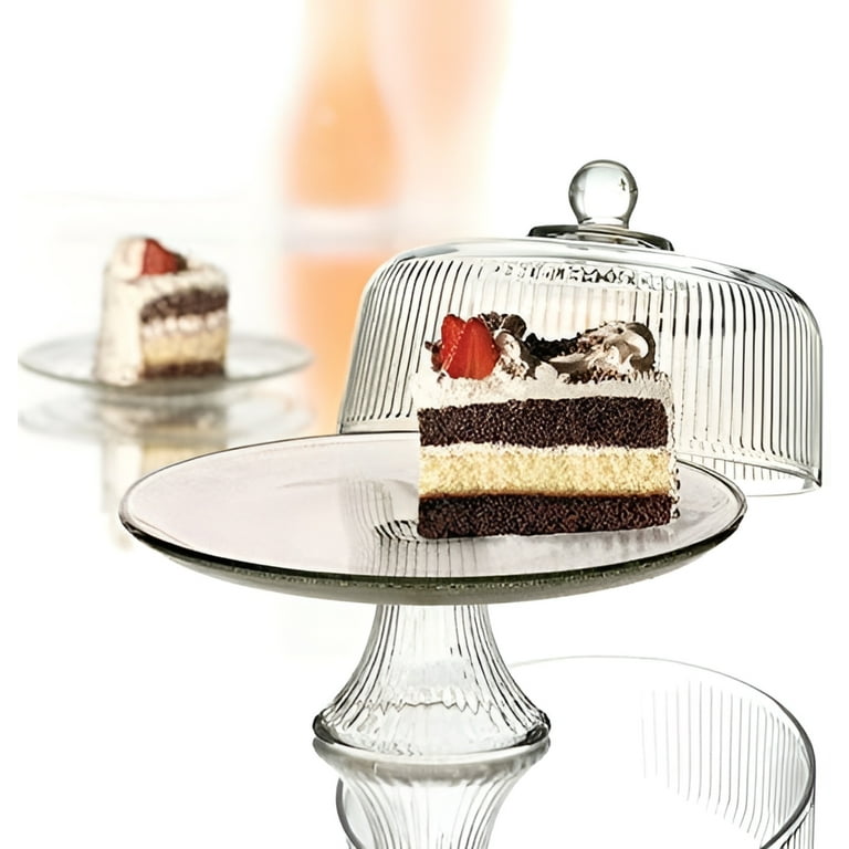Anchor Hocking ケーキスタンド S L 2点セット Amazon.com | Anchor Hocking Monaco Cake Set, STD, Crystal