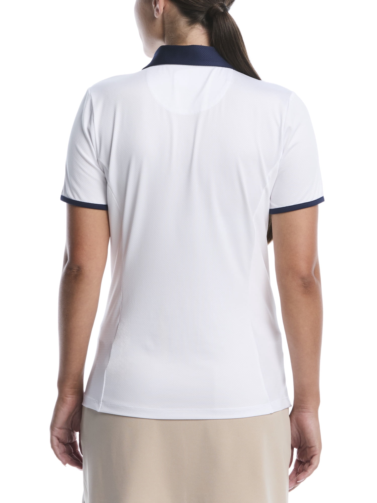 Ben Hogan Women’s Performance V-Neck Textured Short Sleeve Golf Polo Shirt, Sizes XS-XXXL