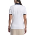 thumbnail image 3 of Ben Hogan Women’s Performance V-Neck Textured Short Sleeve Golf Polo Shirt, Sizes XS-XXXL, 3 of 4