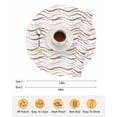 thumbnail image 6 of 13 Inch Round Placemats Set of 6, Brown Stripes Non Slip Heat Insulation PP Table Mats, Minimalism Ombre Waves Abstract Textures Washable Place Mats for Kitchen Dining Party Table Decor, 6 of 7