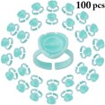 thumbnail image 3 of 100PCS Support de Colle de Maquillage Anneau Jetable Anneau de Pigment pour l'Extension des Cils, 3 of 10