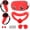 Red, variant on Silicone Cover Set Compatible with Meta/Oculus Quest 3s Accessories, VR 3s Accessories with Face Cover, VR Shell, Protective Lens Covers, Controller Grip, Joystick Caps, Not Fit Quest 3