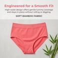 thumbnail image 4 of JQ Womens High Waist Bamboo Viscose Panties 4Pack Copper-Infused Briefs Odor-Free Soft Breathable Underwear, 4 of 5
