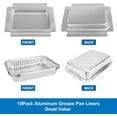 thumbnail image 7 of 80346 Catch Pan for Weber Q100 Q1000 Q120 Q140 Q1200 Series Drip Tray for Weber Baby Q Gas Grill with 6415 15pack Aluminum Liner Replacement for Weber 41887, 7 of 7