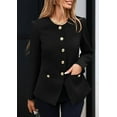 thumbnail image 4 of PRETTYGARDEN Women's Fall Blazers Button Down Fitted Lightweight Dressy Work Suit Jackets Trendy Business Casual Outfits, 4 of 10
