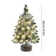 thumbnail image 3 of Árbol De Plástico Flocado Árbol de Navidad blanco nevado con luces para decoración navideña de escritorio con escena de nieve, 45 cm, 1 unidad Rkxzt, 3 of 8