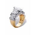 thumbnail image 2 of PalmBeach Jewelry 4.10 TCW Marquise-Cut and Multi-Cut Cubic Zirconia Gold-Plated Ring, 2 of 5