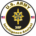 thumbnail image 1 of 3.8 Inch U.S. Army MOS 35F Intelligence Analyst, 1 of 1