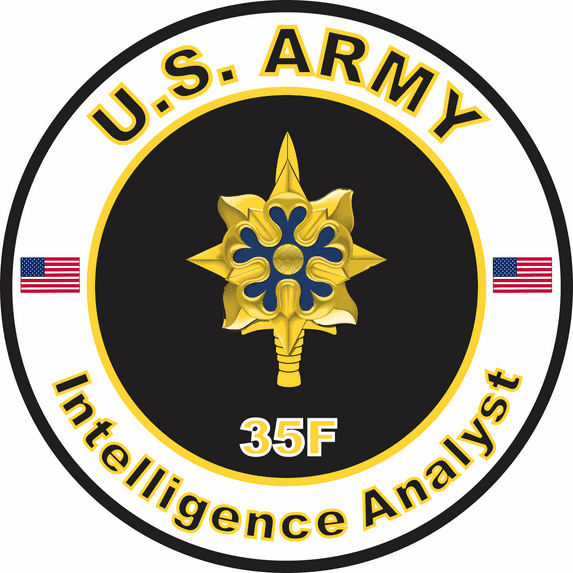 3.8 Inch U.S. Army MOS 35F Intelligence Analyst
