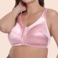 thumbnail image 6 of Push Up Bras for Women Seamless Gathering Front Buckle Full Cup Double Strap Plus Size Sports Bra Red 46D, 6 of 6