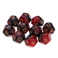 thumbnail image 3 of 10/ensemble - dés Polyédriques 18 mm à Faces Multiples pour Jeux de Rôle Wargames Noir, 3 of 9