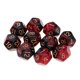 thumbnail image 3 of Dados poliédricos piezas de varios D12 para Dados de juegos de dragones de mazmorras Rojo + negro Hugo Juego de dados TRPG Dice, 3 of 9