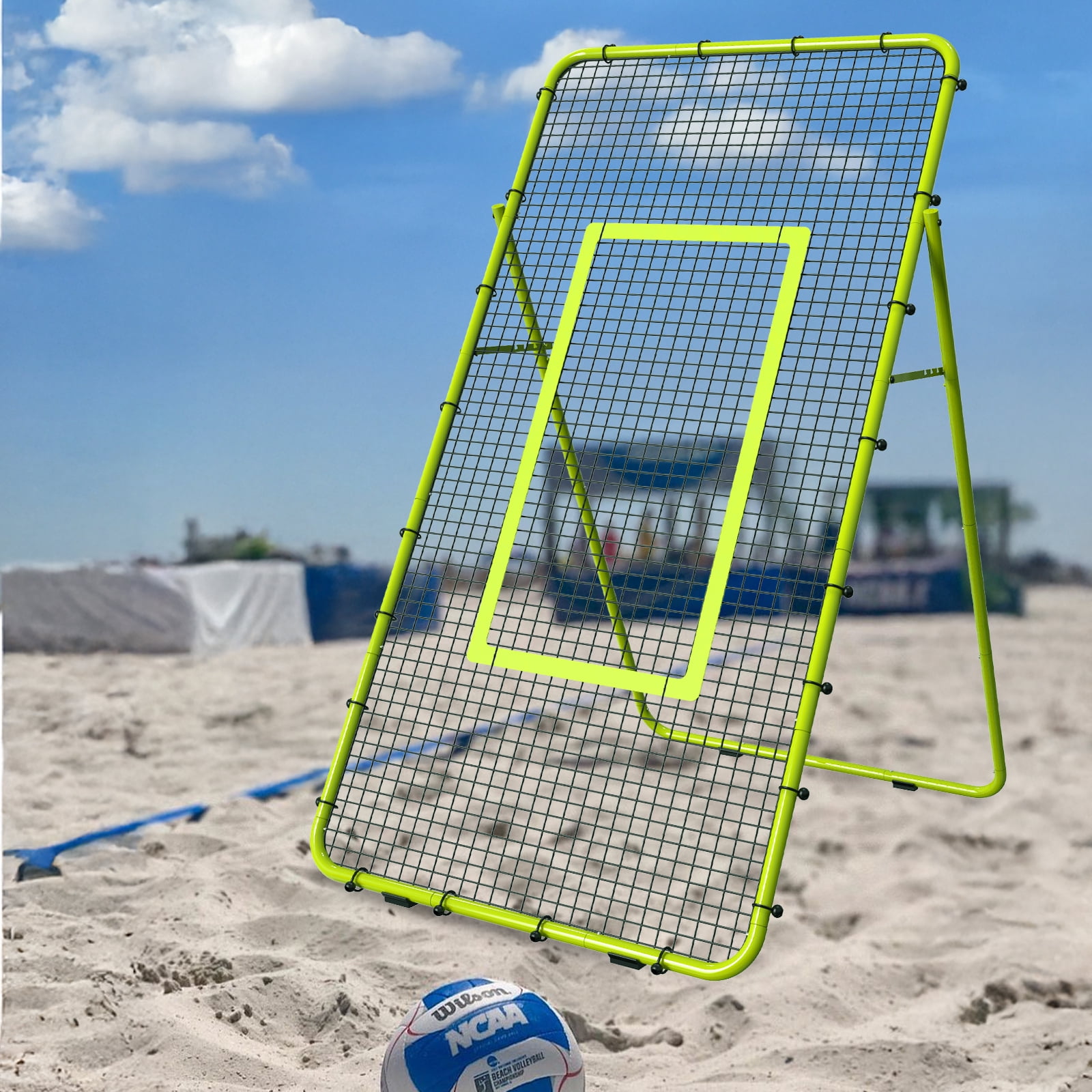 Oumilen Green Baseball Rebounder Portable Training Pitch Back
