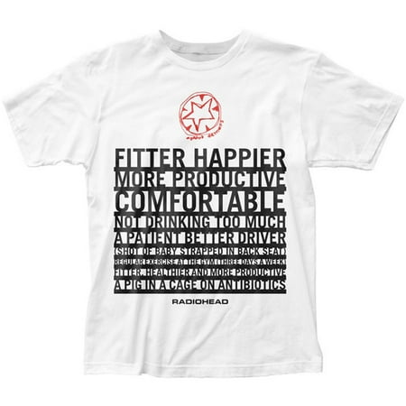 - Radiohead Men's Fitter Happier Organic Cotton Slim-Fit T-Shirt