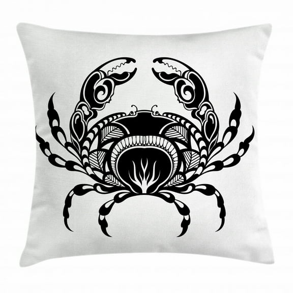 Ambesonne 16" x 16" Black Polyester Decorative Pillow Case